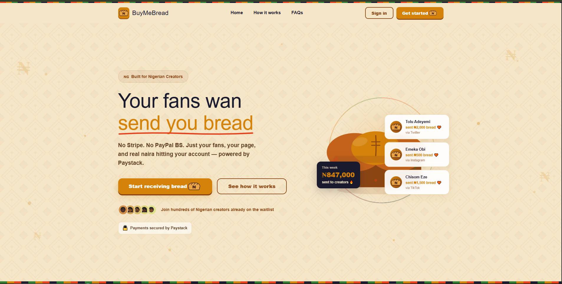 BuyMeBread project preview